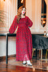 Red Leopard Smokey Dress